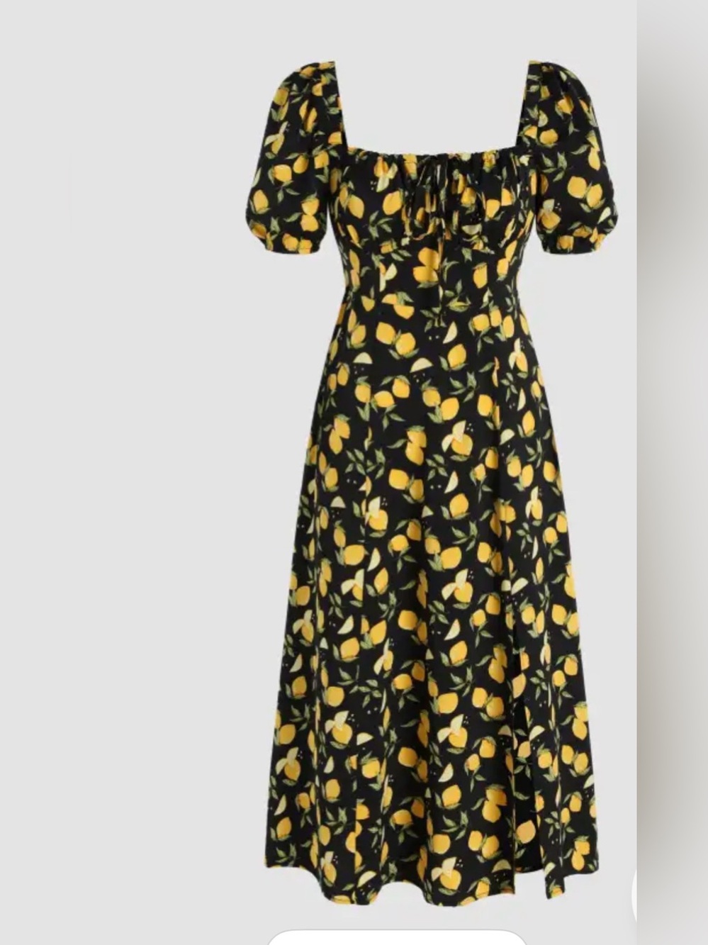 Cider Black and Yellow Lemon Dress Med NWT - Picture 2 of 10